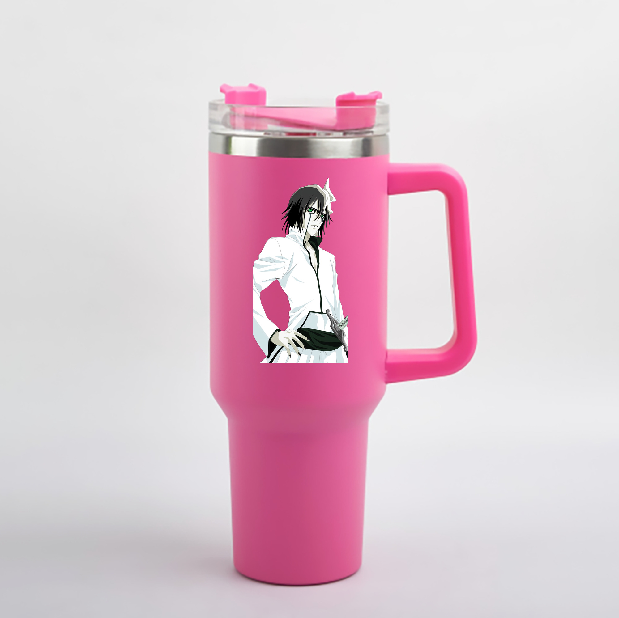 （画像用） ブリーチ ウルキオラ·シファー BLEACH Ulquiorra cifer 1200mL車用タンブラー - クリスタルステッカー（プラスチックストロー付き）